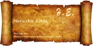 Herczka Edda névjegykártya